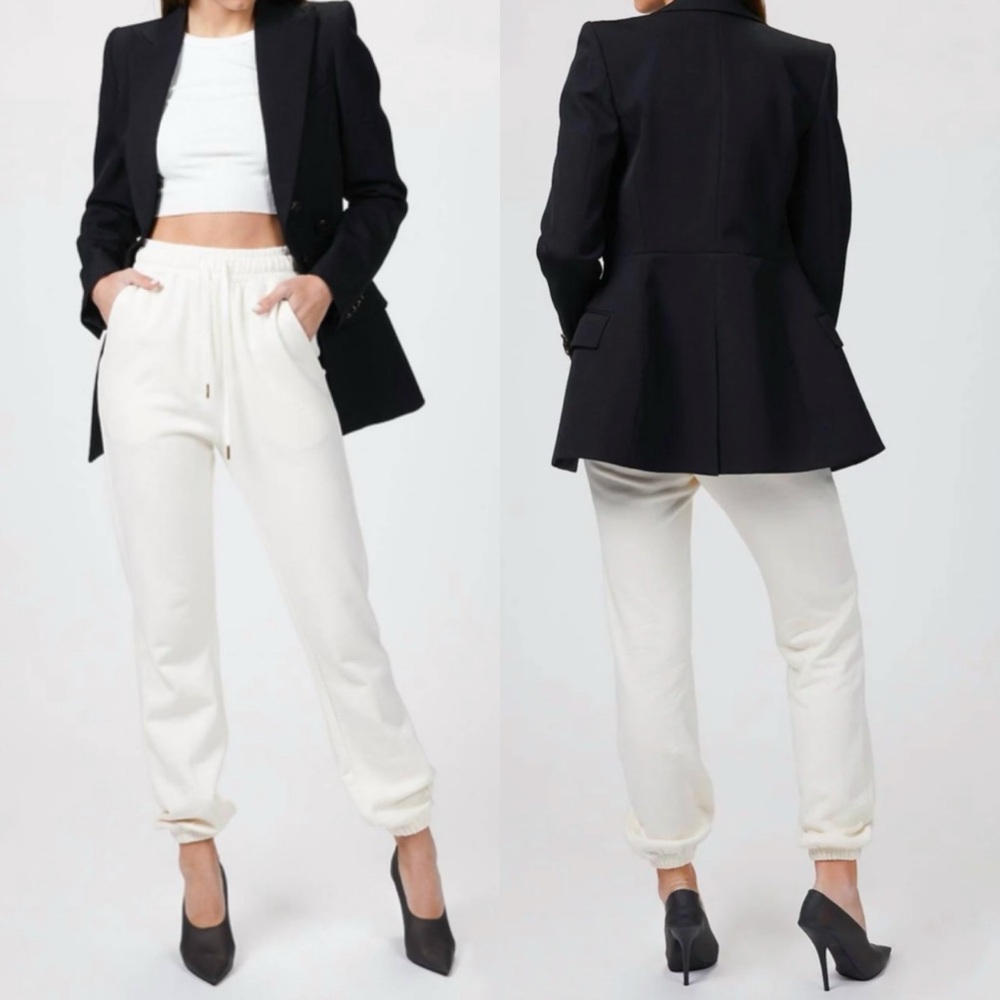 WeWoreWhat Cream Drawstring Jogger Pants